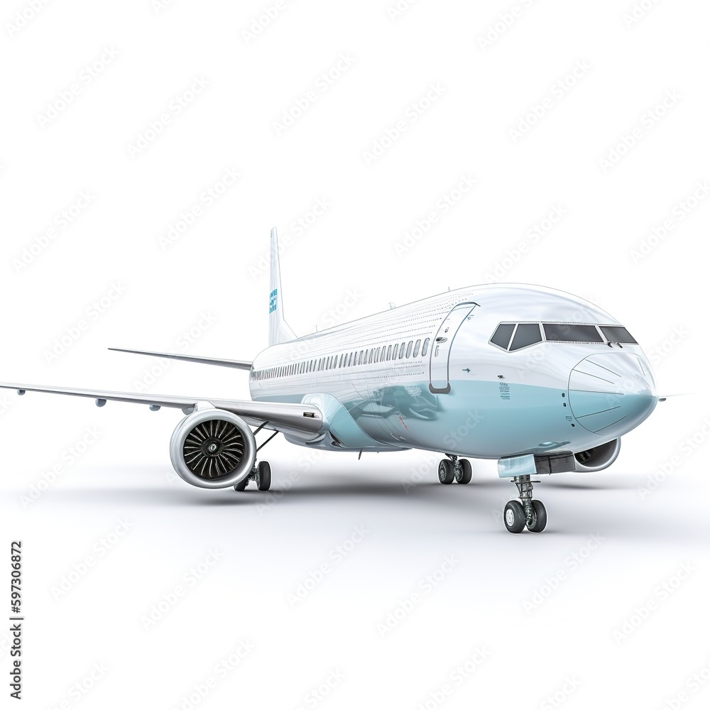 airplane isolated on white background. generative ai airplane isolated on white background. generative ai