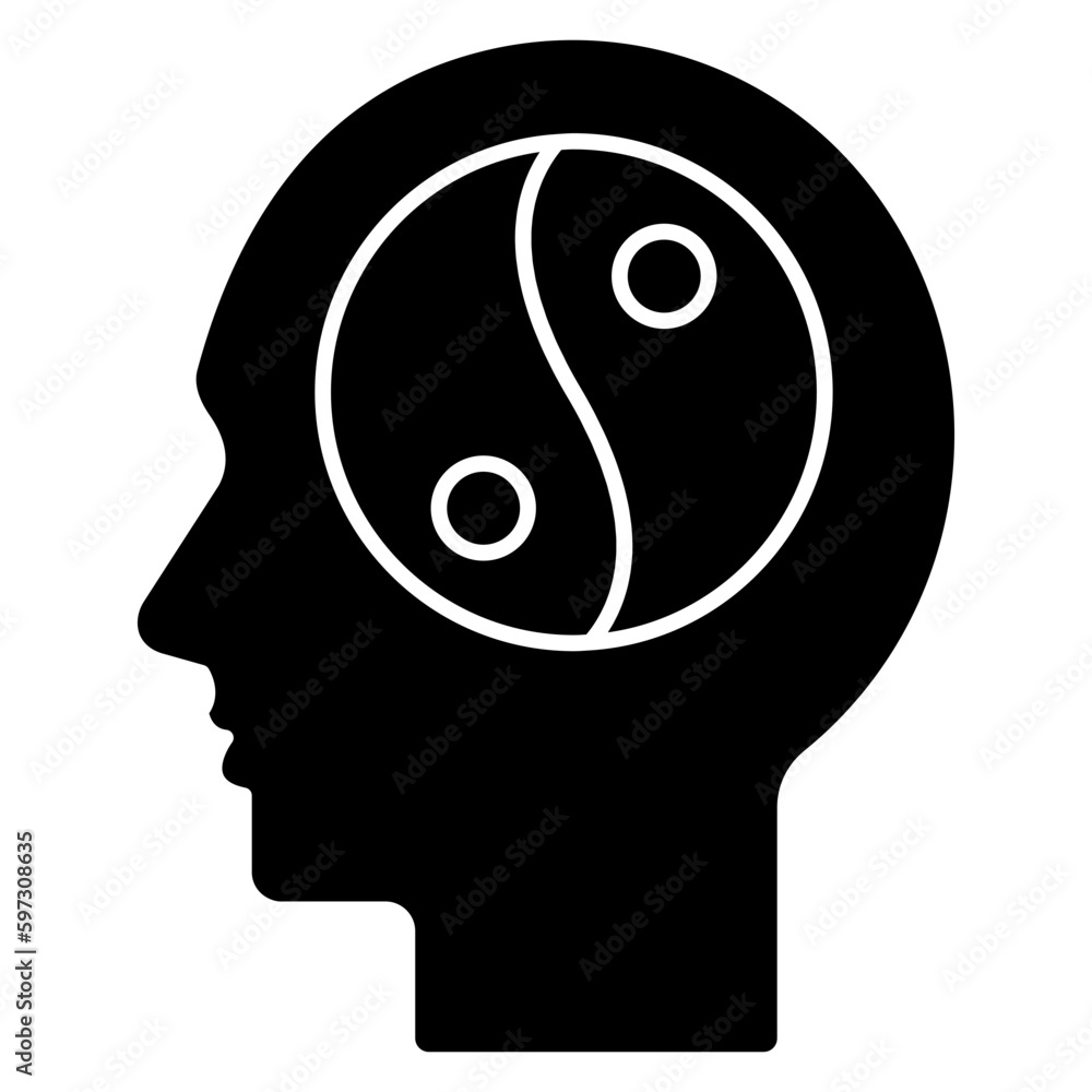An editable design icon of yin yang An editable design icon of yin yang