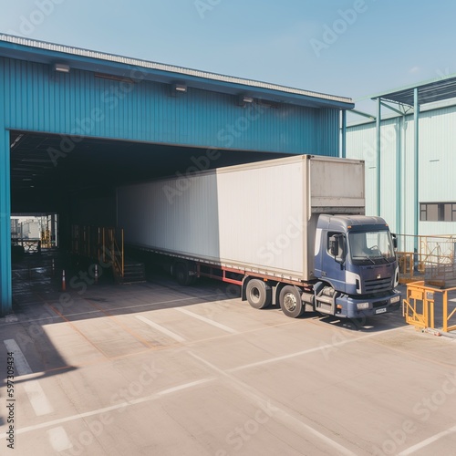 truck in the warehouse. generative ai © WS Studio 1985