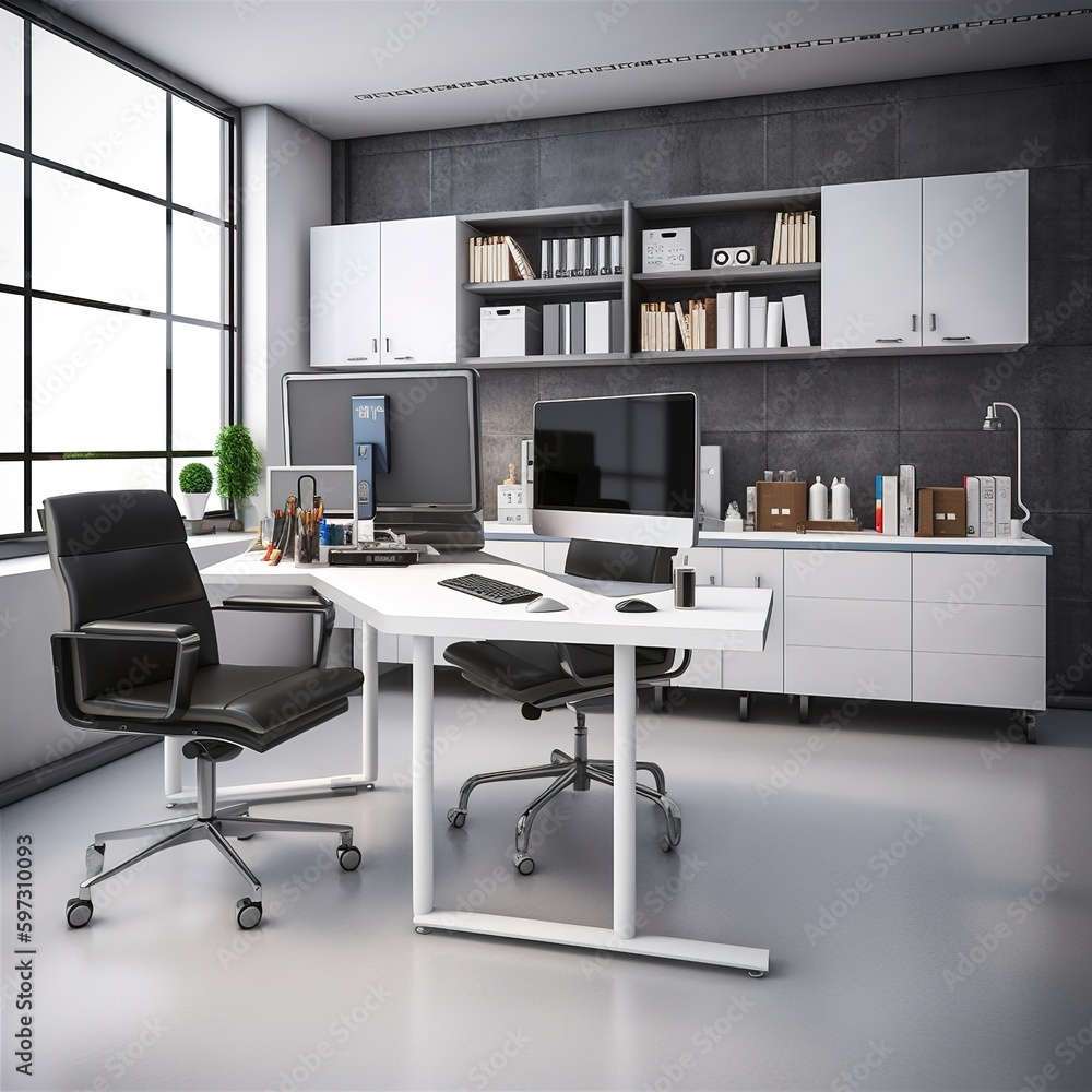 Table doctor working space and office. generative ai Table doctor working space and office. generative ai