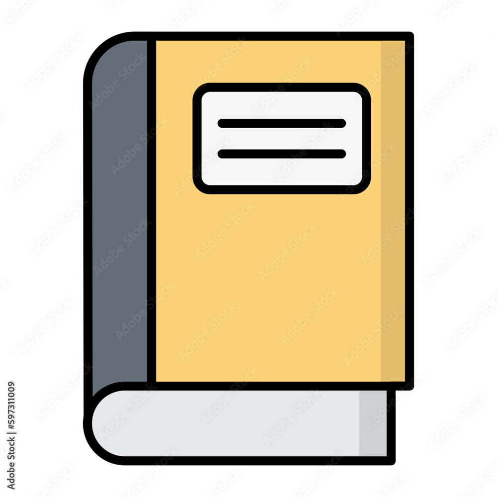Book Line Color Icon Book Line Color Icon