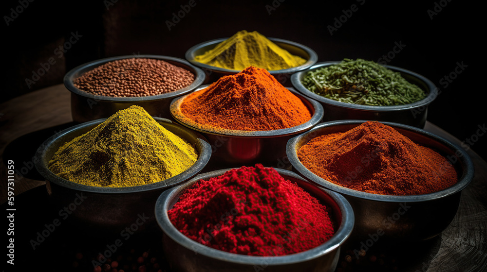 Spice is a natural Use condiment Various type, generative ai