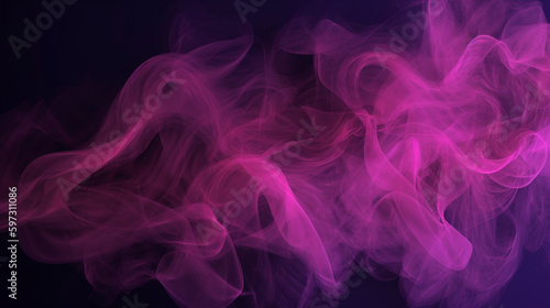 Misty Swirls of Pink  Magenta  and Purple on Dark Hazy Surface Generative AI