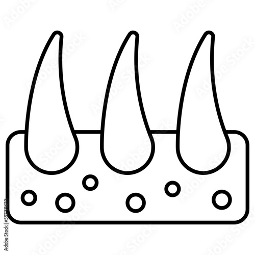 A unique design icon of follicle 