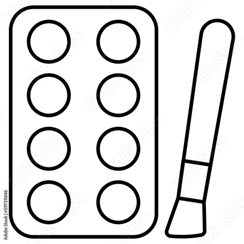 Modern design icon of eyeshadow kit 