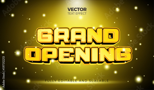 3d grand opening count down vector text style 