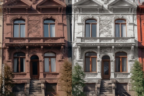 House facade renovation. Generative AI