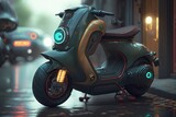 electric scooter from future. generative ai