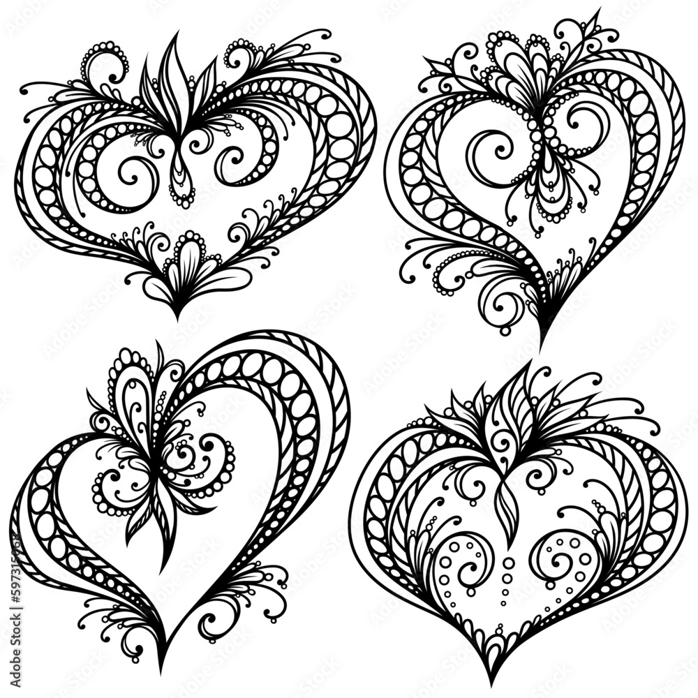 Heart Shaped Minimalist Abstract Tattoo Design – Tattoos Wizard Designs