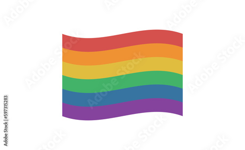 Pride month icon. Rainbow flag symbol.