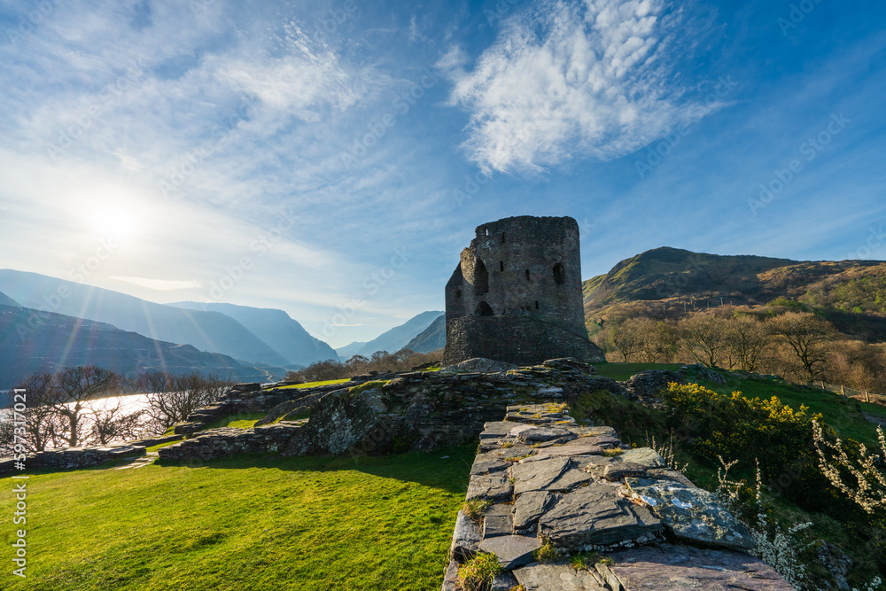 Dolbadarn Castle at Llanberis in Snowdonia National Park in Wales