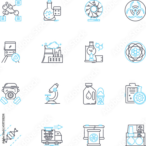 Mathematics calculus linear icons set. derivative, integral, limit, function, coordinate, curve, tangent line vector and concept signs. slope,area,volume outline illustrations