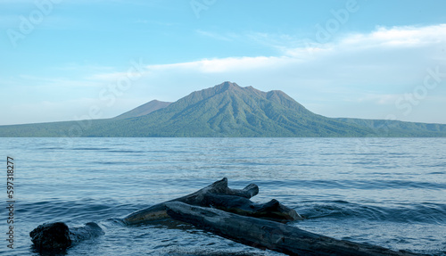                                                    Mt. Tarumae  Mt. Fuppushidake and Driftwood  Lake Shikotsu 