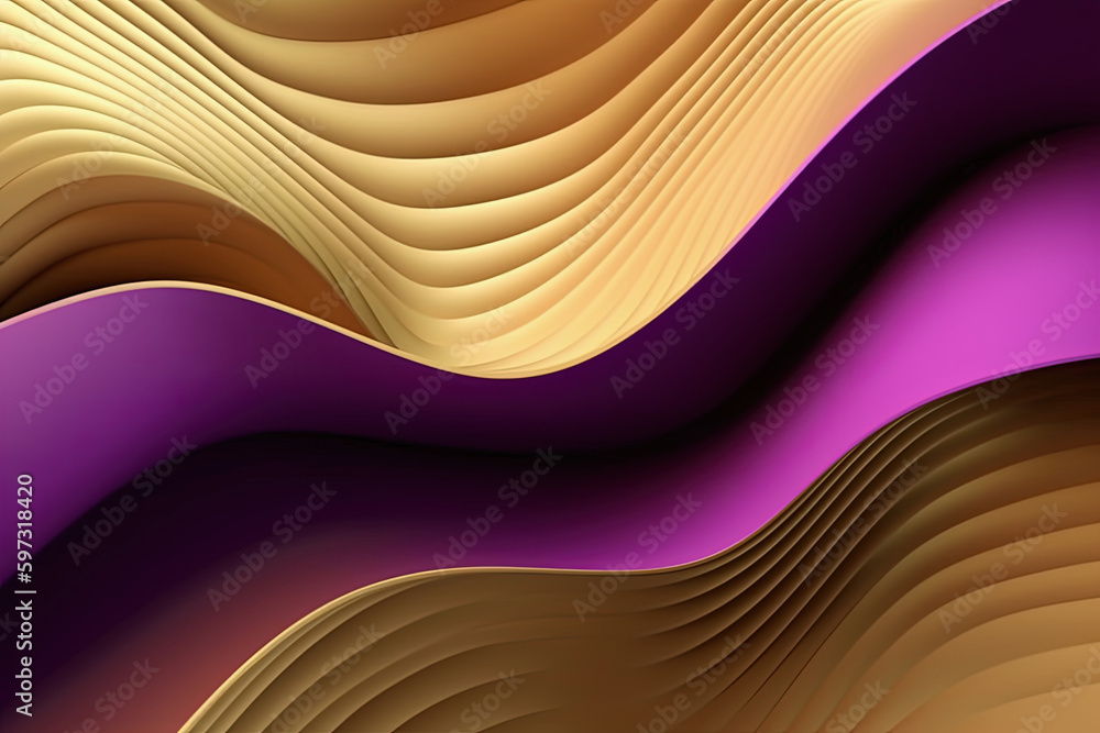 Abstract gold and magenta pink background with waves and lines Abstract gold and magenta pink background with waves and lines