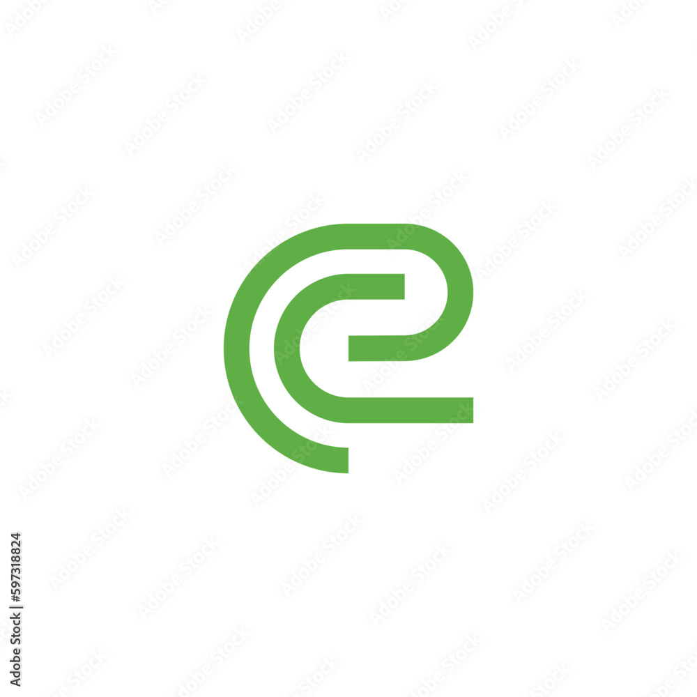 letter ec ej simple geometric line logo vector letter ec ej simple geometric line logo vector