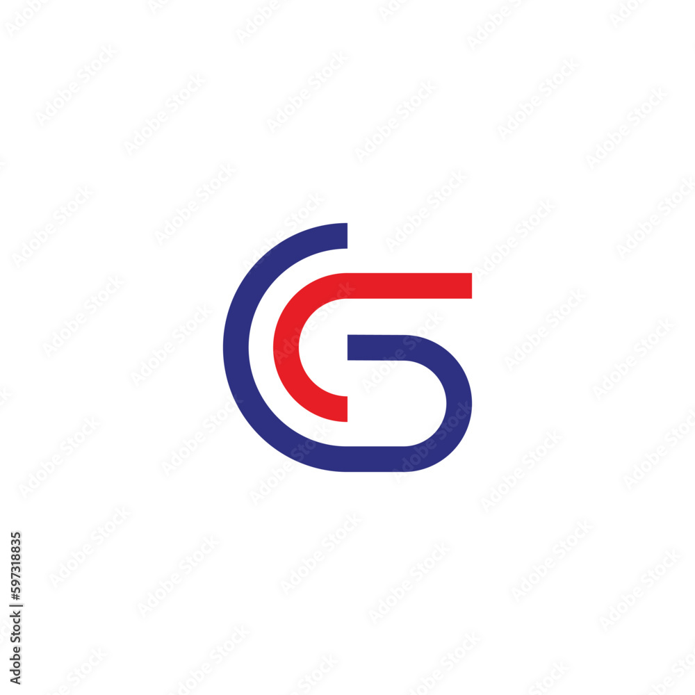 letter gc stripe motion line logo vector letter gc stripe motion line logo vector