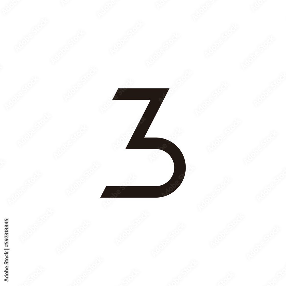 letters 3b simple geometric line logo vector letters 3b simple geometric line logo vector