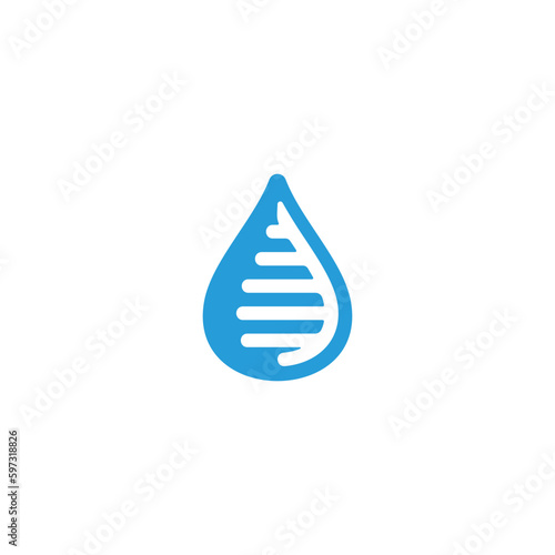 shine blue water liquid symbol logo vector