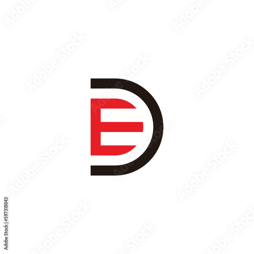 Free Download letter ed simple geometric colorful logo vector - GFXLoad