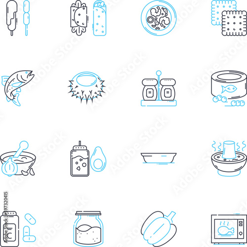 Coffee Shop linear icons set. Caffeine, Latte, Espresso, Mocha, Barista, Beans, Roast line vector and concept signs. Fresh,Creamy,Frothy outline illustrations