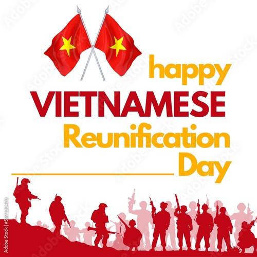 Premium Vector | Vietnam's reunification day 30 april background design