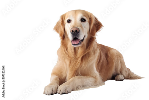 a transparent background with a golden retriever dog Generative AI