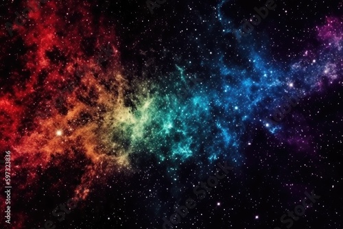 vibrant and dazzling galaxy with a multitude of stars. Generative AI