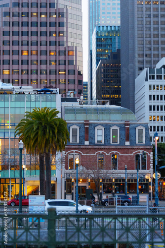 San-Francisco, USA - Apr 27 ,2023 : Streets of San Francisco close to downtown area, California, USA
