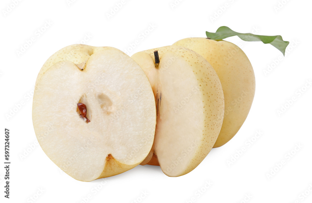 Delicious fresh apple pears isolated on white Delicious fresh apple pears isolated on white