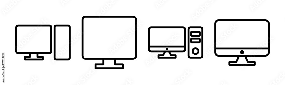 Computer icon vector illustration. computer monitor sign and symbol Computer icon vector illustration. computer monitor sign and symbol