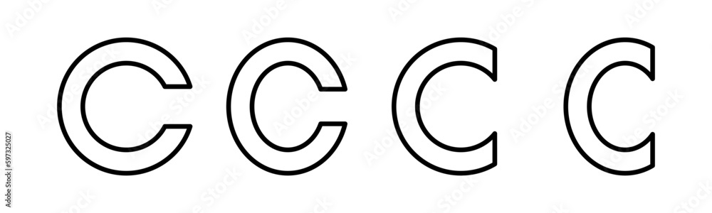 Copyright icon vector illustration. copyright sign and symbol Copyright icon vector illustration. copyright sign and symbol