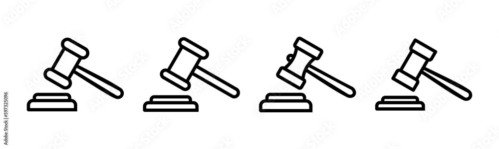 Gavel icon vector illustration. judge gavel sign and symbol. law icon. auction hammer Gavel icon vector illustration. judge gavel sign and symbol. law icon. auction hammer