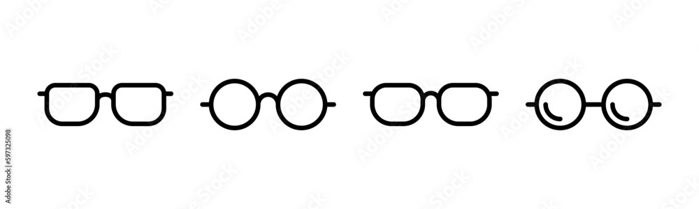 Glasses icon vector illustration. Glasses sign and symbol Glasses icon vector illustration. Glasses sign and symbol