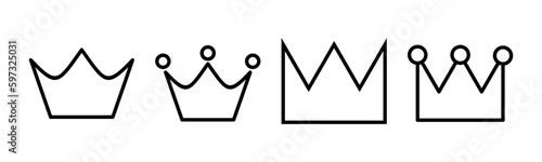 Crown icon vector illustration. crown sign and symbol