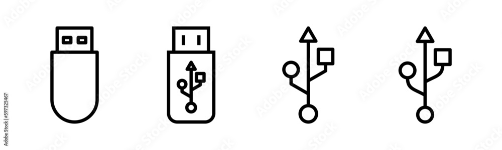 Usb icon vector illustration. Flash disk sign and symbol. flash drive sign. Usb icon vector illustration. Flash disk sign and symbol. flash drive sign.