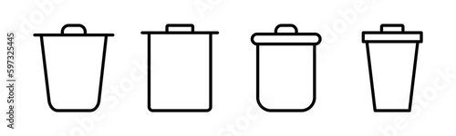 Trash icon vector illustration. trash can icon. delete sign and symbol.
