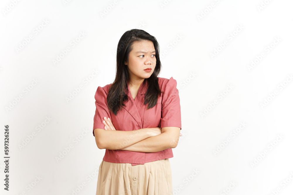 Angry Face Expression And Gesture Of Beautiful Asian Woman Isolated On White Background Angry Face Expression And Gesture Of Beautiful Asian Woman Isolated On White Background