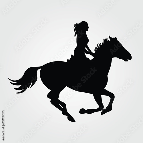 Horses Silhouette  Horse Racing  Horse Riding Equine Equestrian Race  Jockey Pony Outline Horse Rider Vector