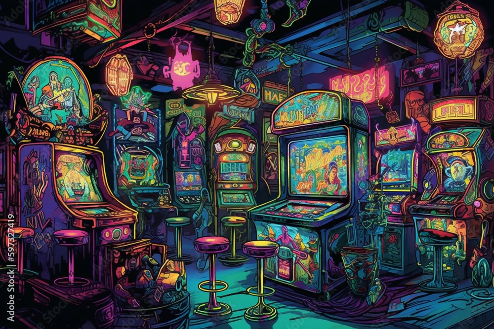 Fototapeta premium Neon Arcade