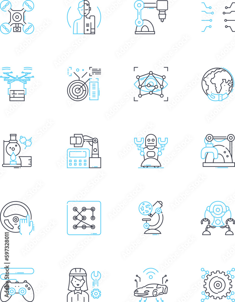 Human Anatomy linear icons set. Skeleton, Muscles, Organs, Joints, Spine, Brain, Heart line vector and concept signs. Lungs,Skull,Tendon outline illustrations