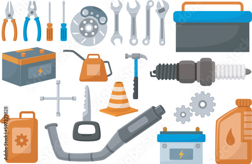 Set of repair service elements