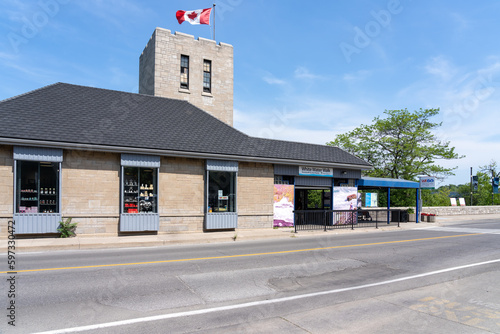 Niagara Falls, ON, Canada - June 30, 2022: The building of White Water Walk in Niagara Falls, Canada. White Water Walk is a boardwalk situated on the very edge of Niagara's whitewater.