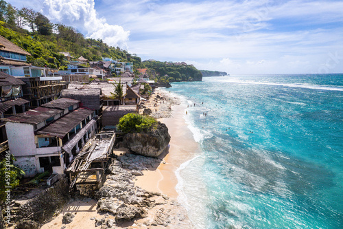 Aerial view of Bingin beach in Bali, Indonesia