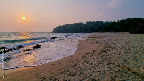 Wallpaper Mural sunset at the beach in Koh Lanta Island Thailand during summersunset, thailand, beach, ocean, koh lanta, sand, water, sea, sky, dusk, krabi, landscape, nature, sunrise, sun, beautiful, summer, golden, Torontodigital.ca