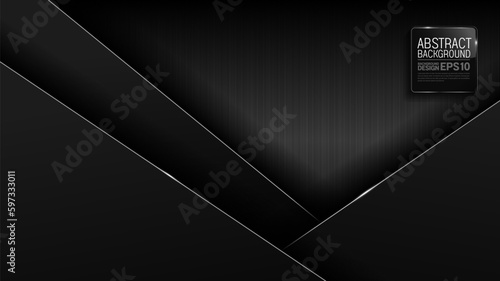 modern black background oblique lines, dark with carbon fiber texture, luxury abstract presentation, shadow gradients for banner, flyer cover layout, website template design  © Sorraya
