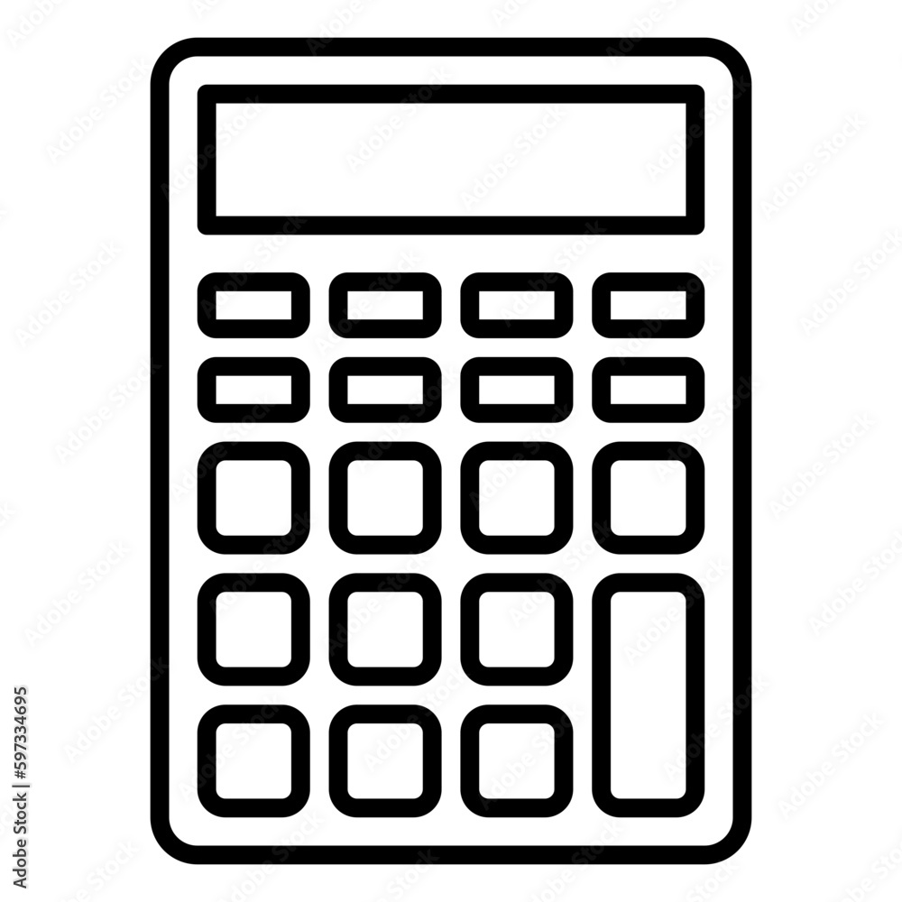 Calculator icon to help with financial or math calculations Calculator icon to help with financial or math calculations