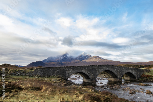 Old Sligachan Bridge, River Sligachan, and Sgurr nan Gillean