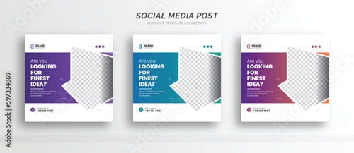 Digital business marketing social media post banner template