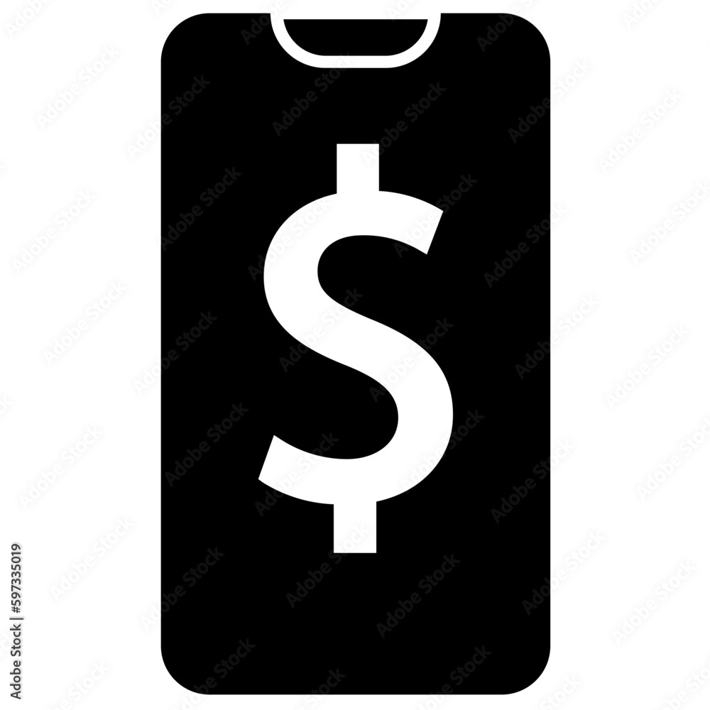The Mobile Banking icon represents financial transactions and management on-the-go, often used in banking or finance-related apps The Mobile Banking icon represents financial transactions and management on-the-go, often used in banking or finance-related apps