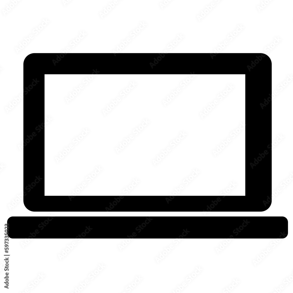 The Laptop icon is a symbol for portable computing devices, commonly used in computer or technology-related apps and websites The Laptop icon is a symbol for portable computing devices, commonly used in computer or technology-related apps and websites